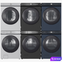 Samsung Washer and Dryer Set 01 3D Model Vray, Corona