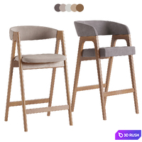 Deephouse. Bar stool Dublin, Bern 3D Model Vray, Corona
