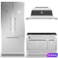 OFFICINE kitchan appliances 3D Model Vray, Corona