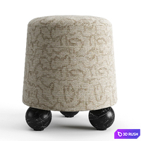 Kelly Wearstler Selma Stool 3D Model Corona