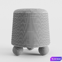 Kelly Wearstler Selma Stool 3D Model Corona