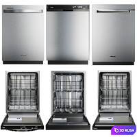 Whirlpool Dishwasher Collection 3D Model Vray, Corona