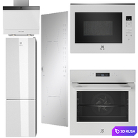 Electrolux 4 kitchen appliances set 3D Model Vray, Corona
