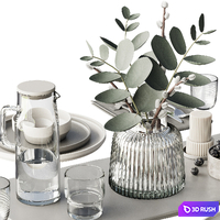 Tableware09 3D Model Vray, Corona