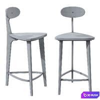 Glider, Half Bar Chair 3D Model Corona