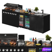 Gasmate Nova Outdoor Kitchen 3D Model Vray, Corona