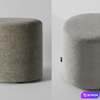 Pouf Kofi-2 3D Model Vray, Corona