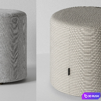 Pouf Kofi-2 3D Model Vray, Corona