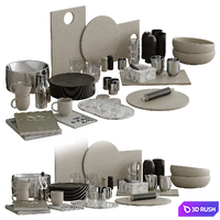 Kitchen decor 001 3D Model Corona
