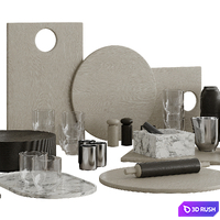Kitchen decor 001 3D Model Corona