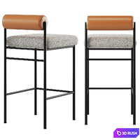 Semi-bar stool Balla Stool Group 3D Model Corona