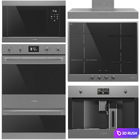 SMEG kitchen appliances 3D Model Vray, Corona