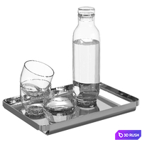 Bolia Glasses and Tray Set 3D Model Vray, Corona