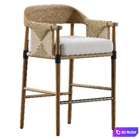 Arteriors Estes Outdoor Bar Stool 3D Model Corona