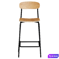 Cove Timber Bar Stool 3D Model Corona