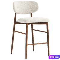 Halston Kitchen Stool 3D Model Vray