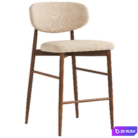 Halston Kitchen Stool 3D Model Vray