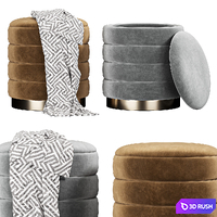 Pouf Francis 3D Model Corona