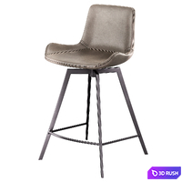 Gage Faux Leather Swivel Stool 3D Model Corona