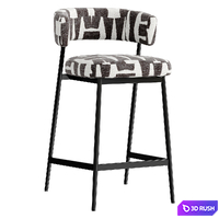 Bar &amp; Counter Stool Folsom 3D Model Vray, Corona