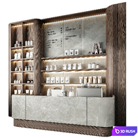 Coffee shop 02 3D Model Vray