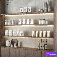 Coffee shop 02 3D Model Vray