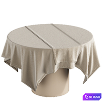 Micasa tablecloth for round table 39 3D Model Vray, Corona
