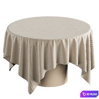 Micasa tablecloth for round table 39 3D Model Vray, Corona