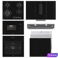 Electrolux kitchen appliances set 03 3D Model Vray, Corona