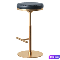 Wardell Sohohome Bar Stool, 4 colors of leather 3D Model Vray, Corona
