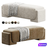 Curve Bench 3D Model Corona