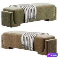 Curve Bench 3D Model Corona