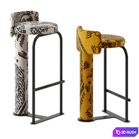 Fox barstool by Woo 3D Model Corona