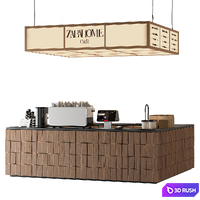 Restaurant Zara 3D Model Vray, Corona