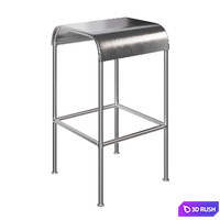 ZaraHome Steel Bar Stool 3D Model Corona