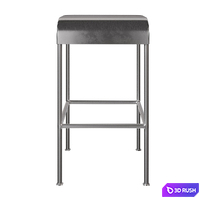 ZaraHome Steel Bar Stool 3D Model Corona