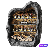 Stone Wine Racks 3D Model Vray, Corona