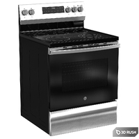 GE ENERGY STAR Free Standing Electric Range Crisp GRF500PVES 3D Model Vray