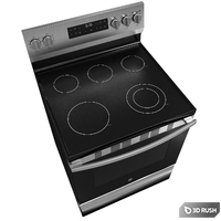 GE ENERGY STAR Free Standing Electric Range Crisp GRF500PVES 3D Model Vray