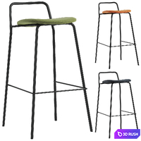 Bar stool Litman 3D Model Vray, Corona