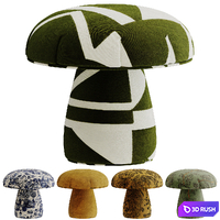 Pouf stool Forsyth Mushroom 3D Model Vray, Corona
