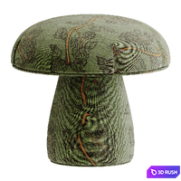 Pouf stool Forsyth Mushroom 3D Model Vray, Corona