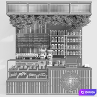 Caffee shop 36 3D Model Corona