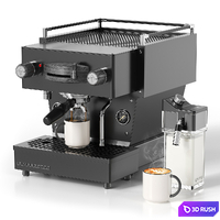 Sunrise Linea Coffee Machine 3D Model Vray, Corona
