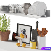 Kitchen Decor Set 16 3D Model Corona