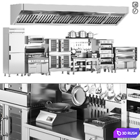 Set of equipment for cafes and restaurants 2 3D Model Vray, Corona