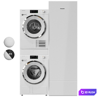 Miele 01 Washer, Dryer, and Drying Cabinet 3D Model Vray, Corona