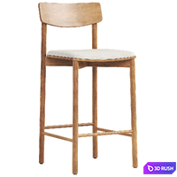 Kelton semi-bar stool 3D Model Vray, Corona