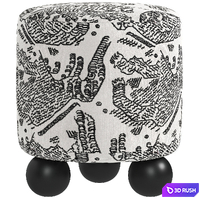 Woof Pouf 3D Model Vray, Corona