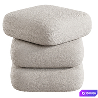 Pouf Jims 3D Model Vray, Corona